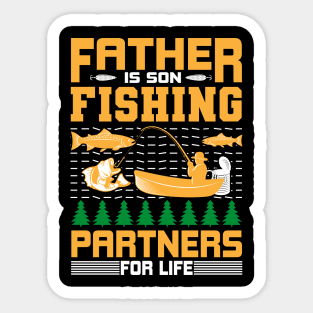 Father Fishing T - Shirt Design Sticker